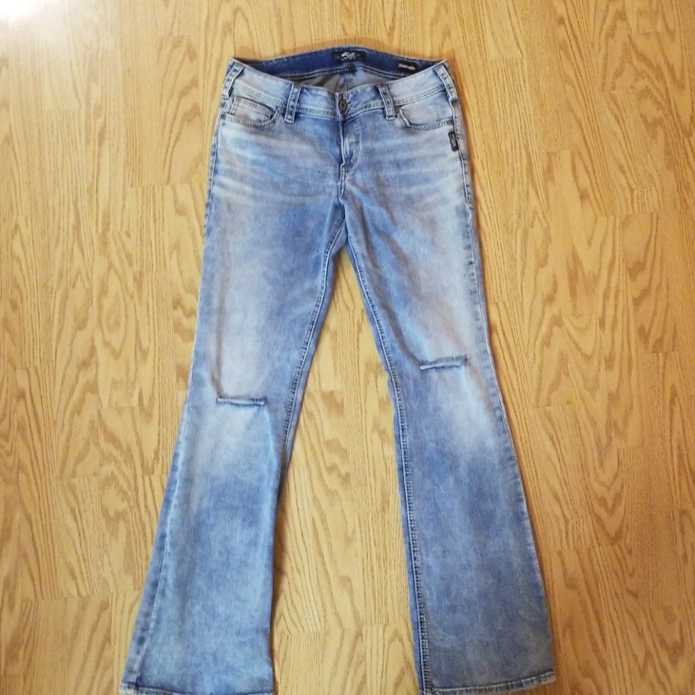 Womens Silver Suki Denimation Jean's